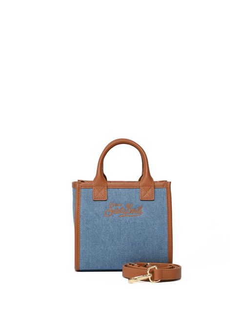 Borsa Vanity Mini in denim e pelle martellata Mc2 Saint Barth | VANMI00101515L